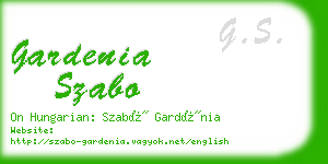 gardenia szabo business card